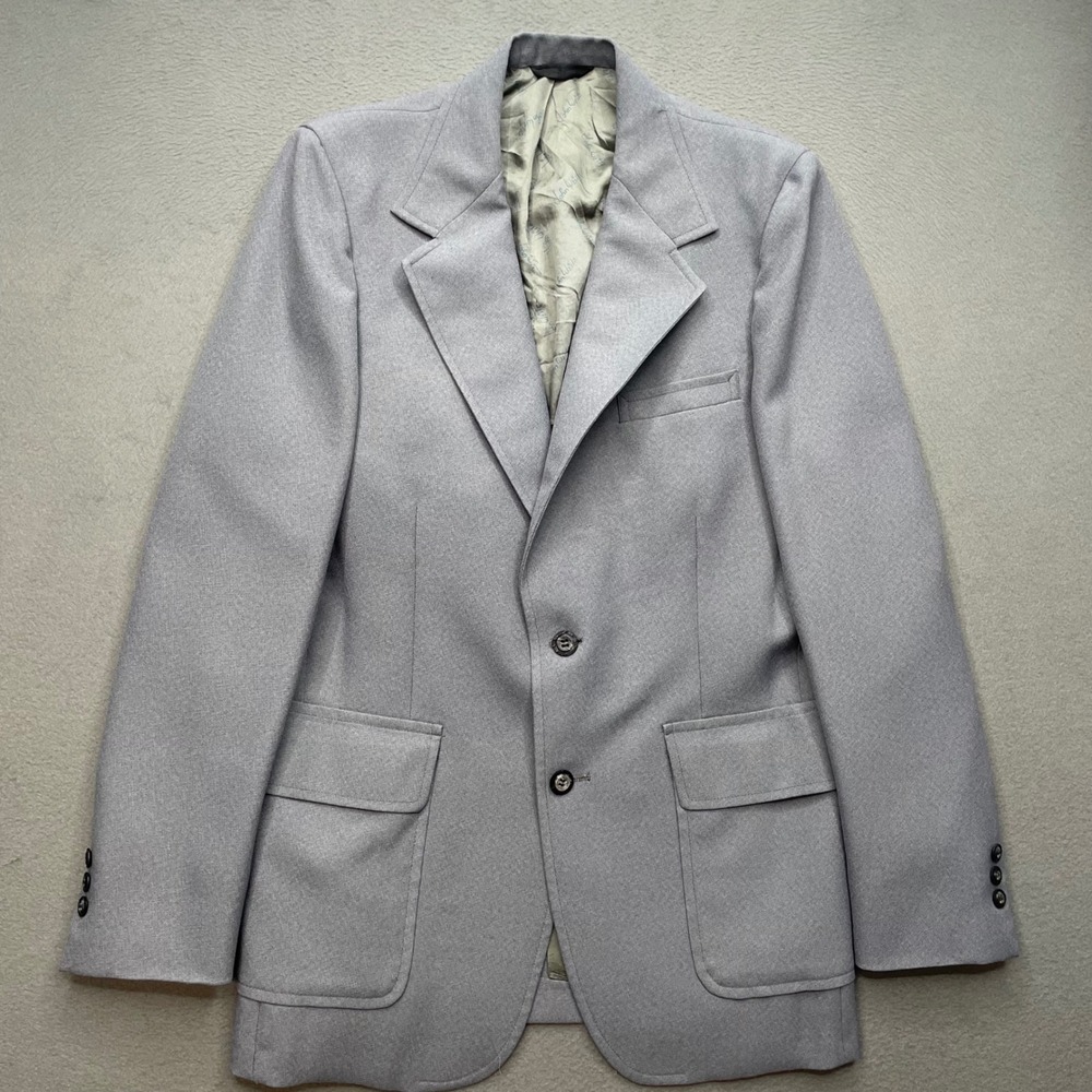 VTG John Weitz Hudson's Detroit Men's Gray Blazer Sport Coat Union Made 80s